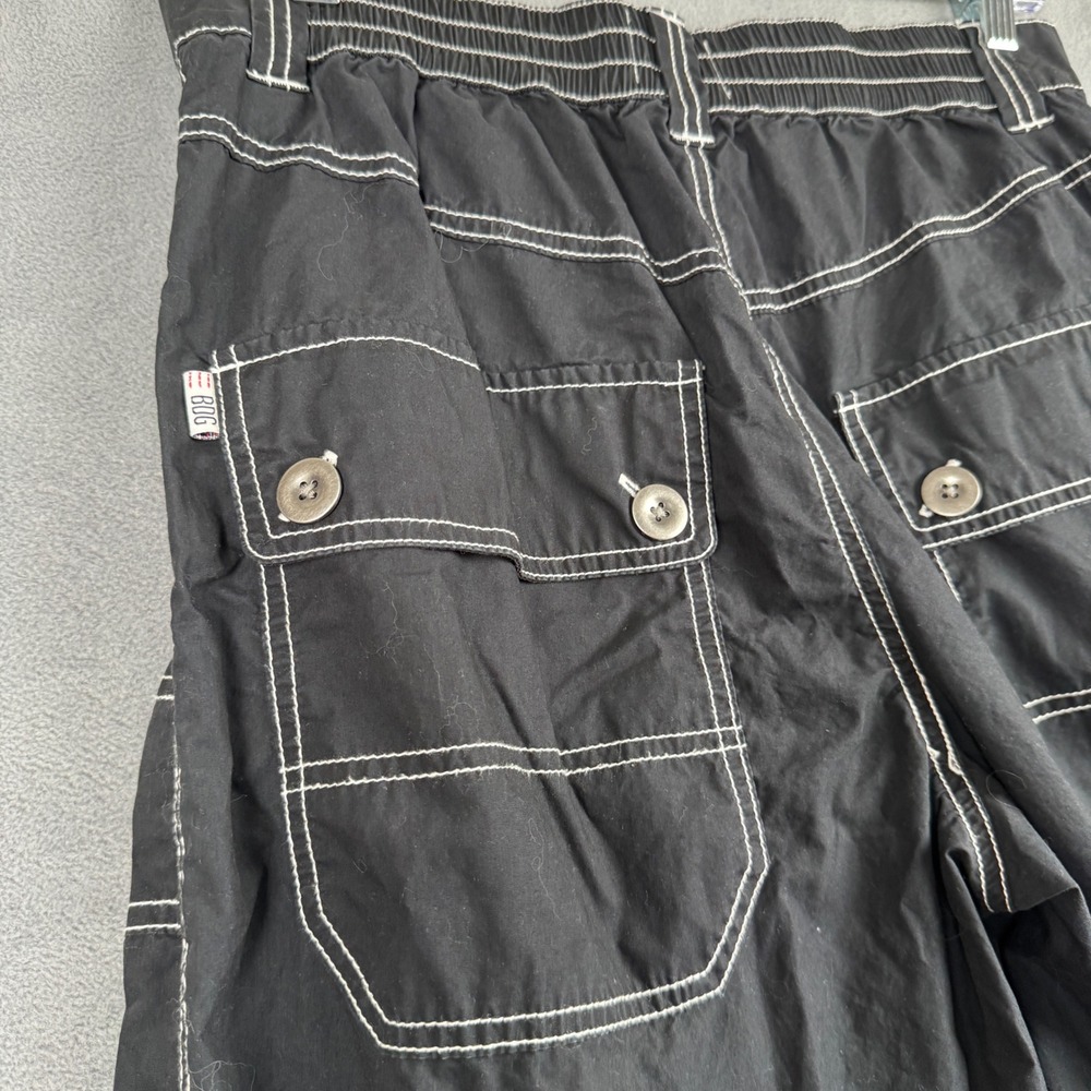 BDG Urban Outfitters Black Contrast Stitch Cargo Pants Baggy Y2K Streetwear 2 - Picture 9 of 9
